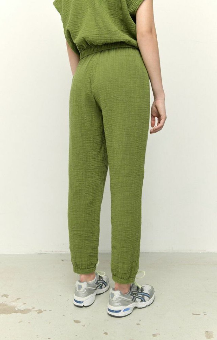 Femme american vintage Pantalons | Pantalon Femme Oyobay Vert