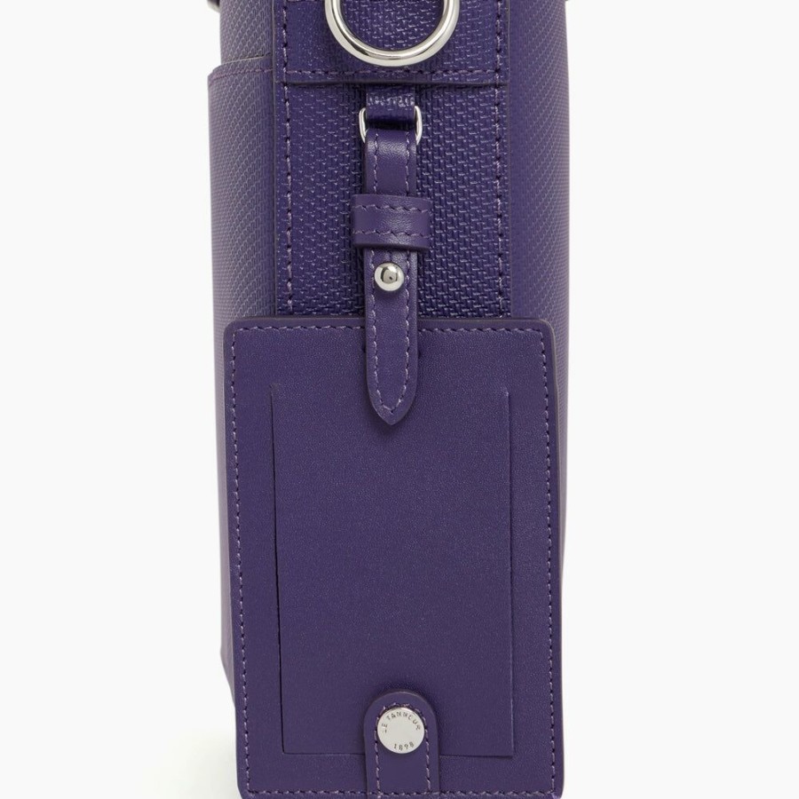 Homme le tanneur Porte-Documents | Porte Document Slim 14" Emile En Cuir Monogramme Violet