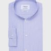 Homme figaret Chemises | Chemise Contemporaine Rayee Marine Bleu