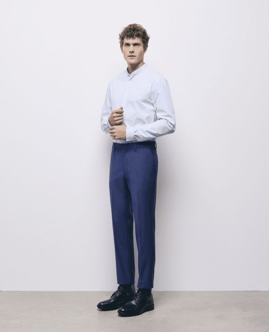 Homme the kooples Costumes | Pantalon De Costume Fit Bleu