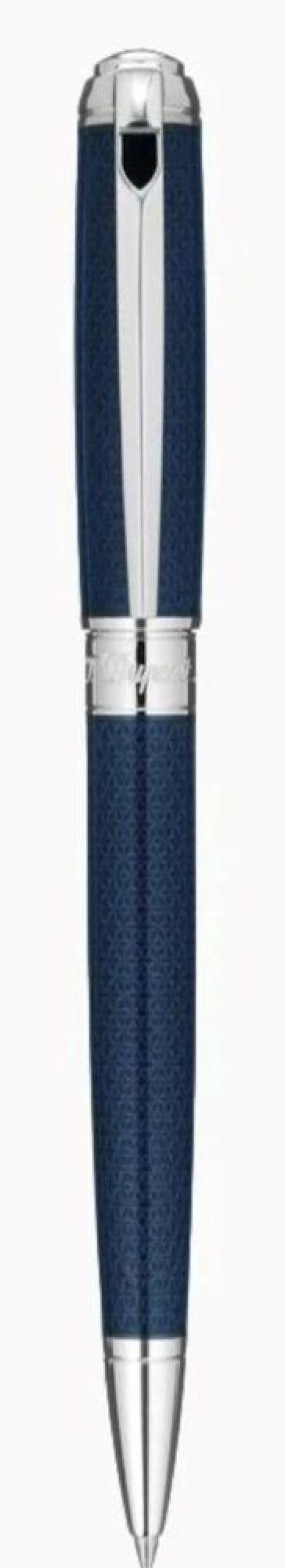 Homme s.t. dupont Stylos | Gamme Orfevre - Stylo Bille Line D Guilloche Laque E Finition Palladium Bleu