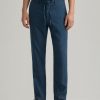 Homme gant outlet Pantalons | Relaxed Fit Linen Drawstring Pants Bleu