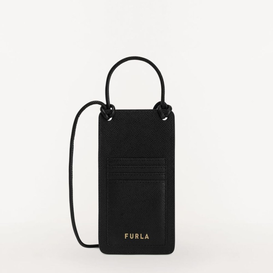 Femme furla Sacs | Afrodite S Phone Holder - Vitello Andromeda Noir