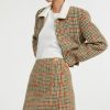 Femme claudie pierlot Robes & Jupes | Jupe Courte A Carreaux Multicolore