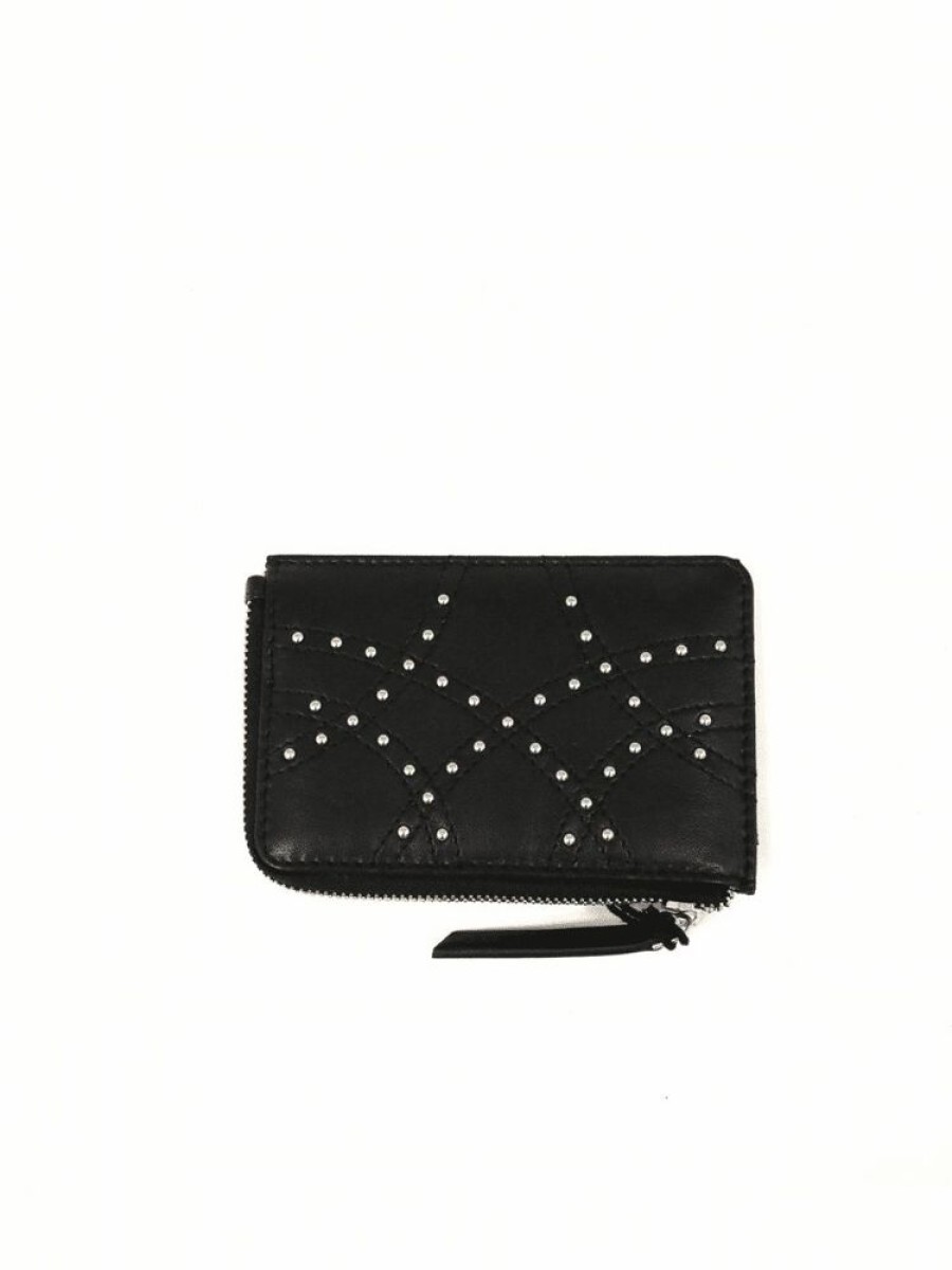 Femme berenice Porte Carte | Porte Cartes Studs Noir