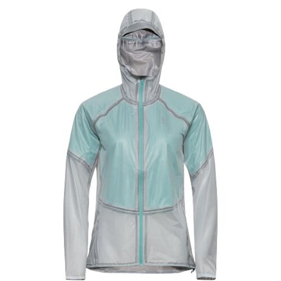 Femme odlo Vetements | Veste Chaude Et Impermeable Running Dual Dry Pour Femme Bleu