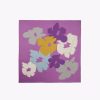 Femme eric bompard Echarpes & Foulards | Carre Imprime Fleurs Romantiques 120 Cm X 120 Cm - Accessoires - Clematite Violet