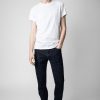 Homme zadig&voltaire T-Shirts | T-Shirt Toby Flamme Blanc