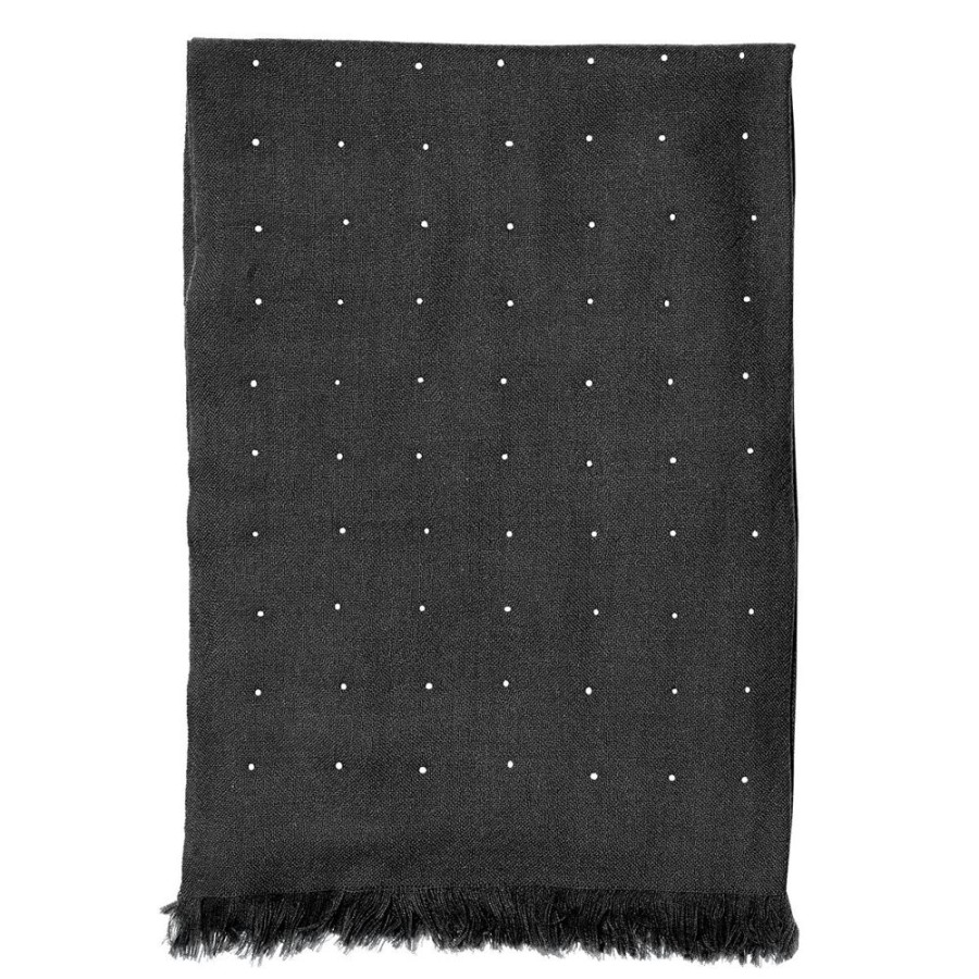 Femme eric bompard Echarpes & Foulards | Echarpe Voile De Cachemire Strass 150 Cm X 50 Cm - Accessoires - Anthracite Gris