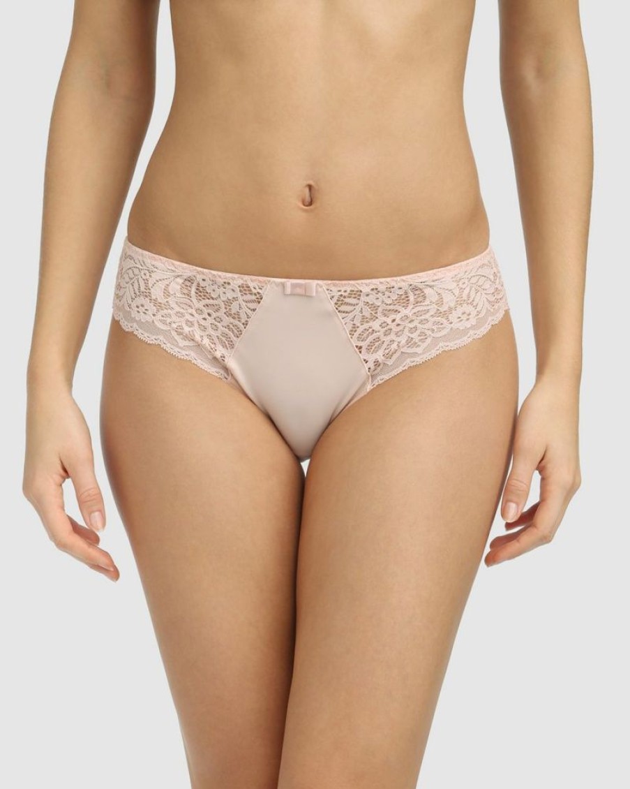 Femme dim Culottes | Culotte En Dentelle Et Microfibre Sublim Dentelle De Dim Culotte Rose