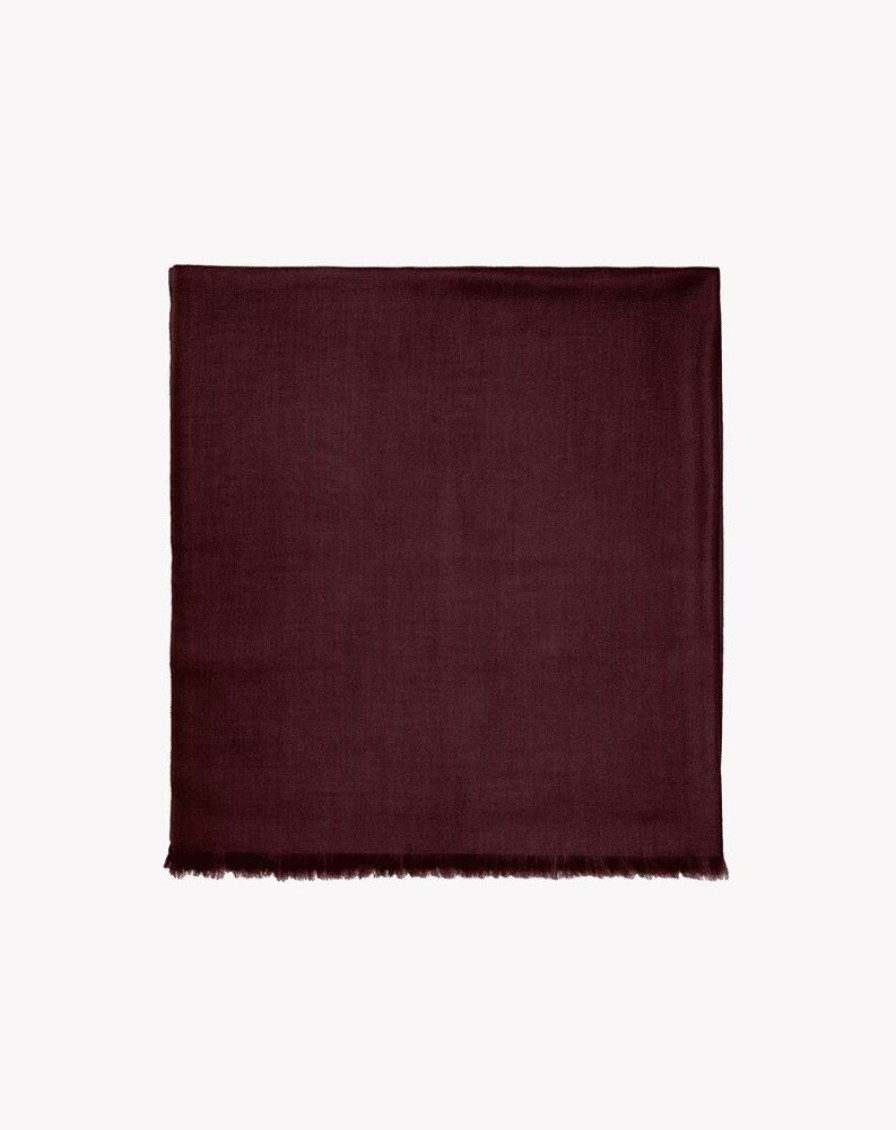 Femme eric bompard Echarpes & Foulards | Etole Geante Voile De Cachemire 250 Cm X 120 Cm - Accessoires - Azuki Bordeaux