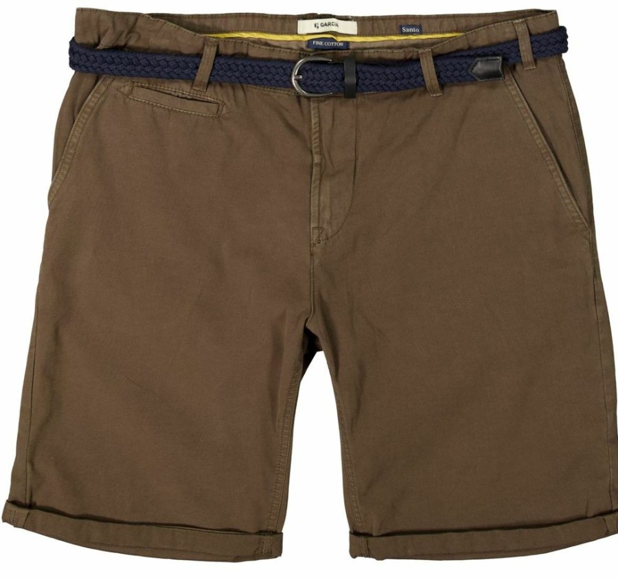 Homme garcia Pantalons | Short Chino Vert