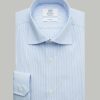 Homme boggi milano Costumes | Chemise A Rayures En Popeline De Coton Stretch Bleu