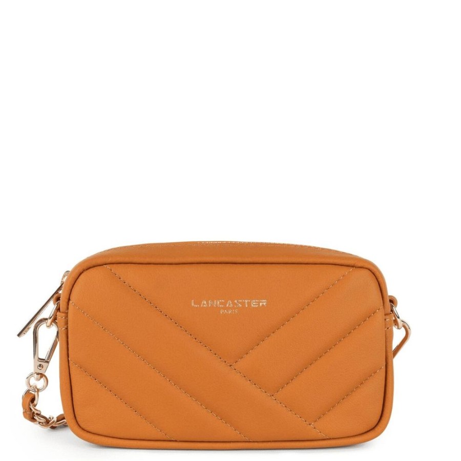 Femme lancaster Pochettes | Pochette Smartphone Zippe Mini Soft Matelasse Dore