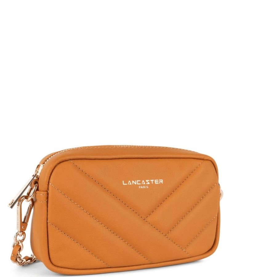 Femme lancaster Pochettes | Pochette Smartphone Zippe Mini Soft Matelasse Dore