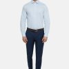 Homme boggi milano Costumes | Dobby Windsor Collar Shirt Slim Fit Bleu