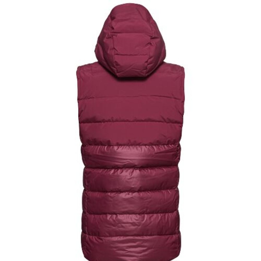 Femme odlo Vetements | Veste A Capuche Sans Manches Avec Isolation En Duvet Severin N-Thermic Pour Femme Rouge