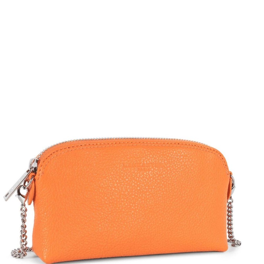 Femme lancaster Trousse De Toilette | Trousse Zippee Foulonne Pm Orange