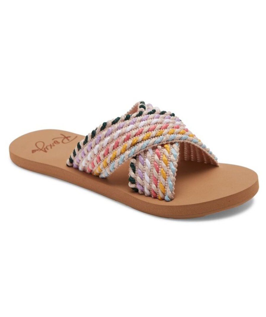 Femme roxy Sandales & Mules | Arjl101037-Mlt - Roselani Textile Multicolore