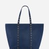 Femme vanessa bruno Sacs | Cabas L En Nubuck Bleu