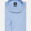 Homme boggi milano Costumes | Chemise A Carreaux Clair En Coton Slim Fit Bleu