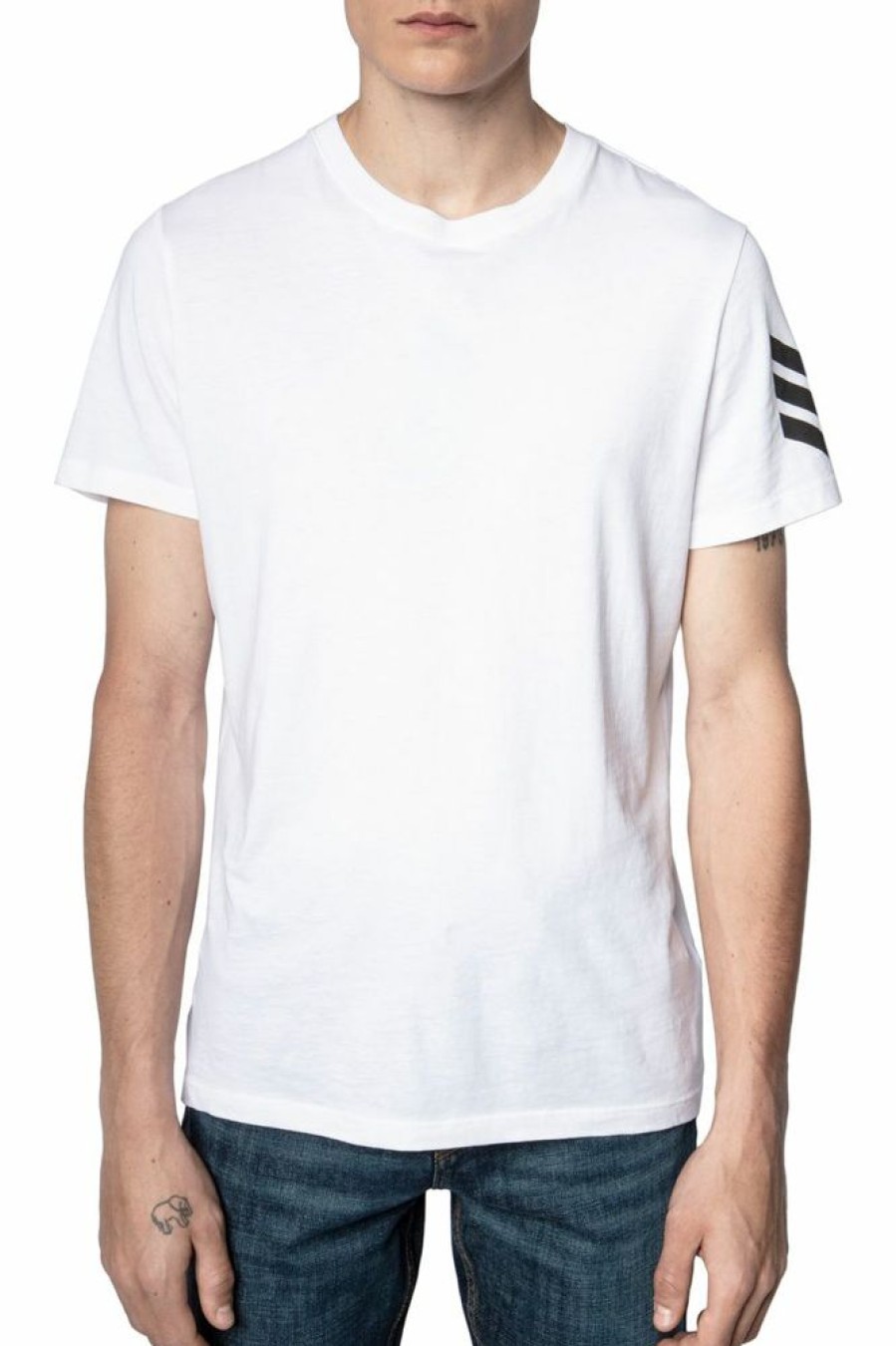 Homme zadig&voltaire T-Shirts | T-Shirt Tommy Arrow Blanc