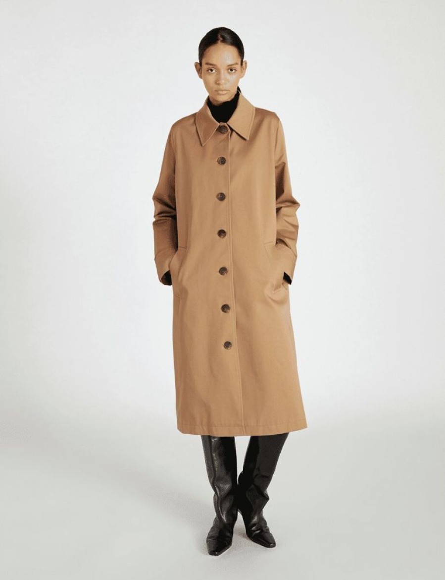 Femme zapa Manteaux & Vestes | Trench Tairic-Impermeable Long Jaune