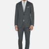 Homme boggi milano Costumes | Striped Wool Suit Style Milano Gris