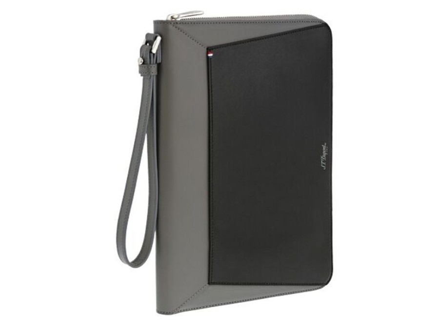 Homme s.t. dupont Pochettes | Pochette Line D Laser Noir Gris