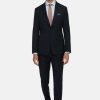 Homme boggi milano Costumes | Micro Structured Wool Suit Style London Bleu