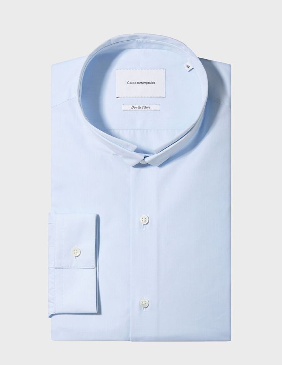 Homme figaret Chemises | Chemise Contemporaine E Bleu