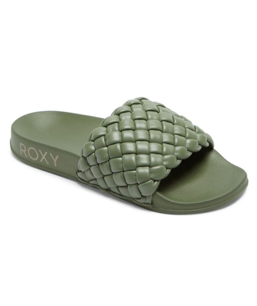 Femme roxy Sandales & Mules | Arjl101052-For - Slippy Puff Vert