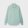 Femme figaret Chemises & Blouses | Chemise Oversize Cassie Rayee E Vert