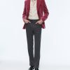 Homme fursac Costumes | Veste En Velours Framboise Rose