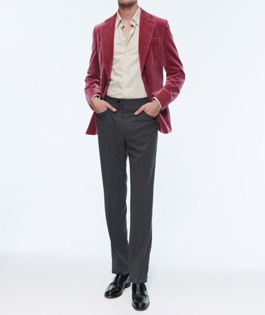 Homme fursac Costumes | Veste En Velours Framboise Rose