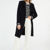 Femme claudie pierlot Manteaux & Vestes | Manteau Droit Mi-Long Bleu