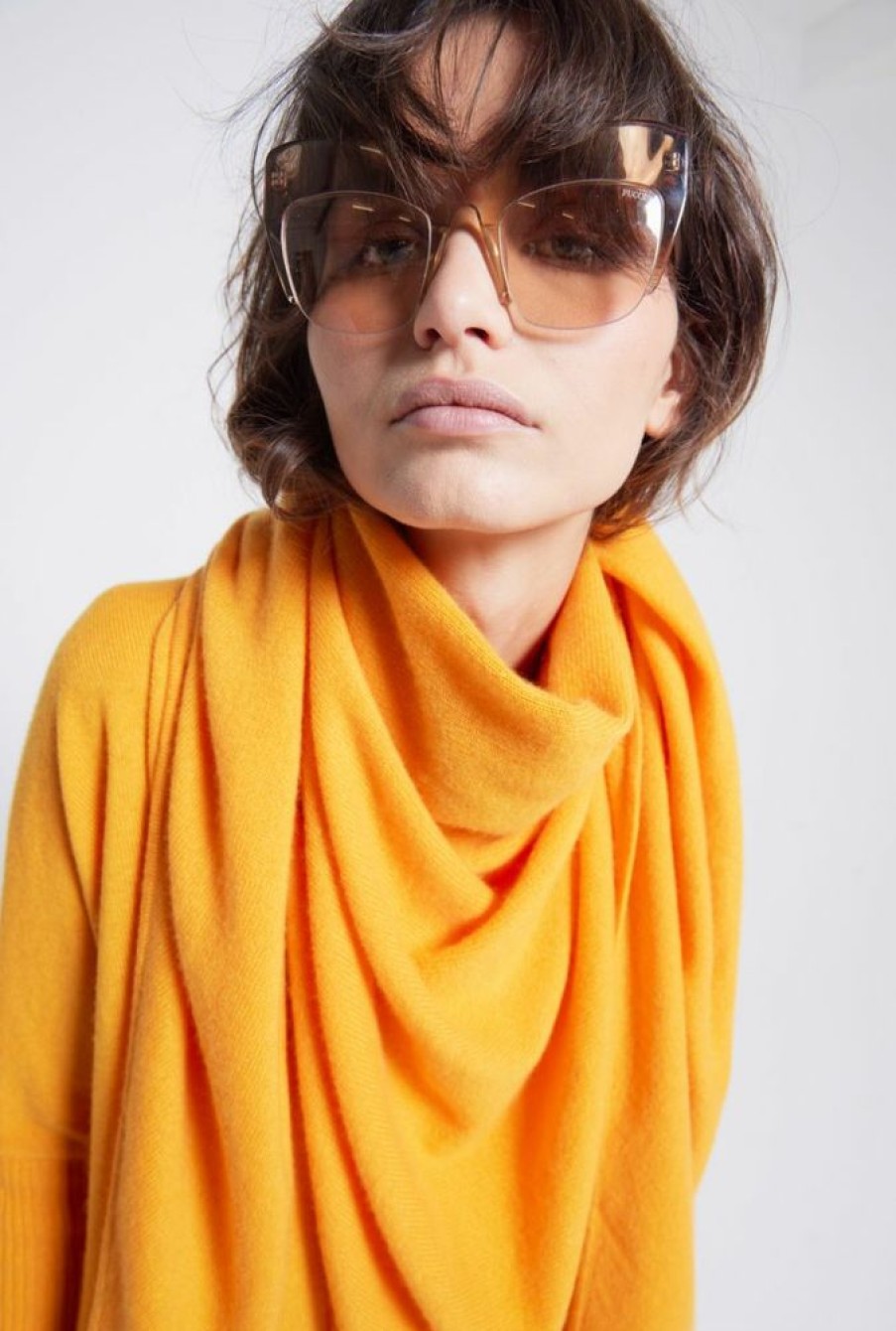 Femme notshy Echarpes & Foulards | Echarpe Cachemire Eleonore Pulpeuse Orange