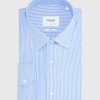 Homme figaret Chemises | Chemise Contemporaine Prestige Rayee E Bleu