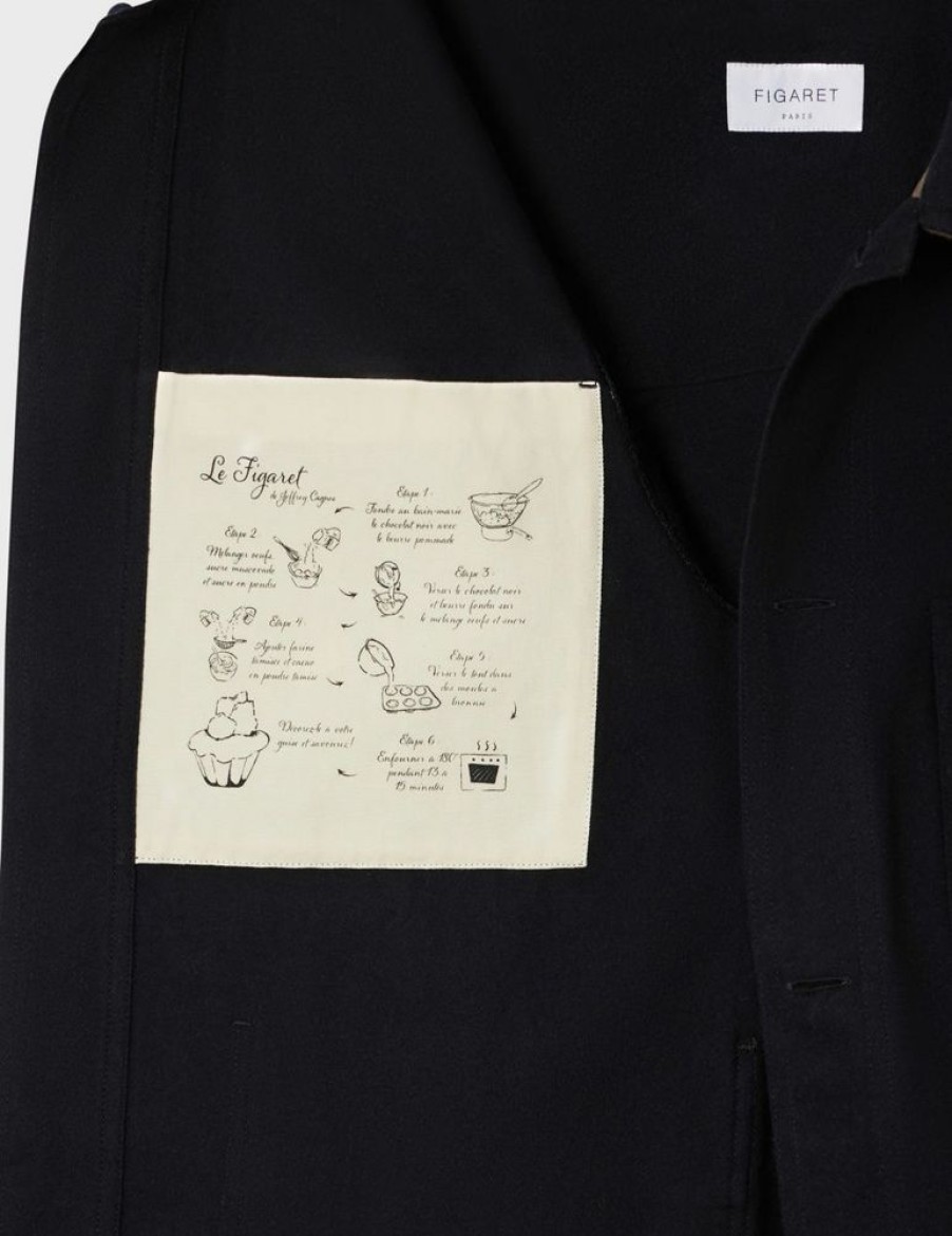 Homme figaret Chemises | Veste En Flanelle E - "La Figaret De" Jeffrey Cagnes Noir