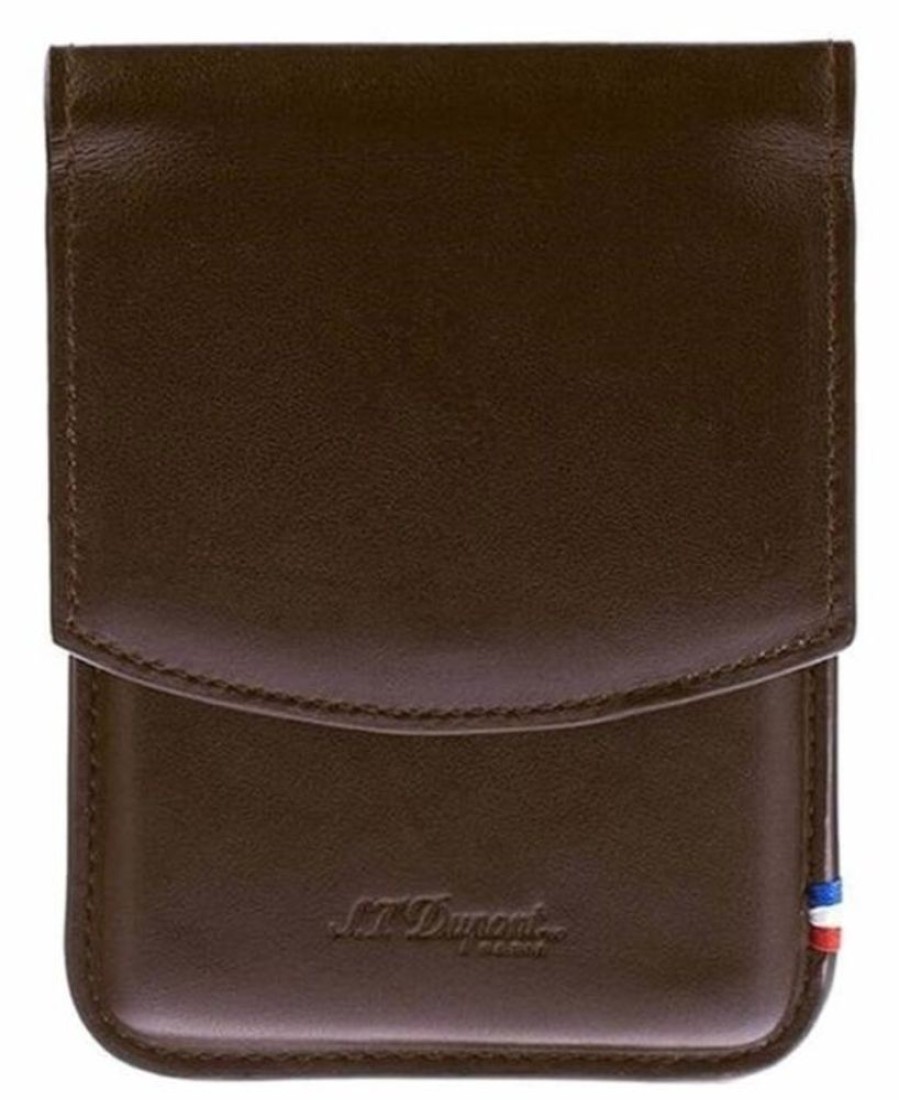 Homme s.t. dupont Accessoires Cigares | Etui Cigarettes Ou Cigarillos Cuir Marron