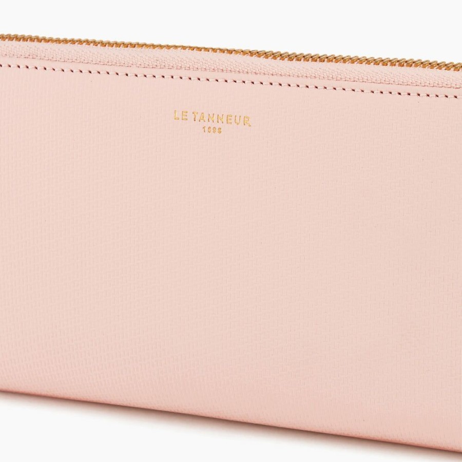 Femme le tanneur Portefeuilles | Compagnon Zippe Emilie En Cuir Monogramme Rose