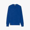 Homme eric bompard Pulls & Gilets | Pull V 4 Fils - Homme - Cobalt Bleu