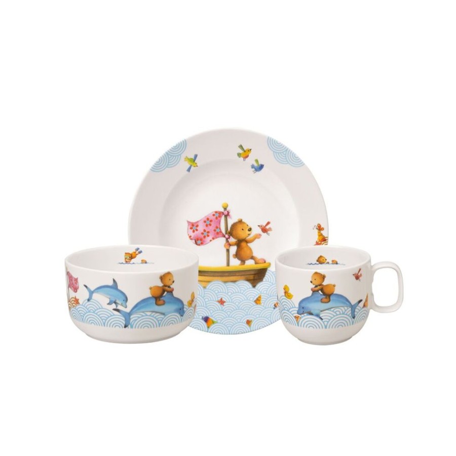 Maison villeroy & boch Art De La Table | Happy As A Bear Set, 3 Pcs Bleu