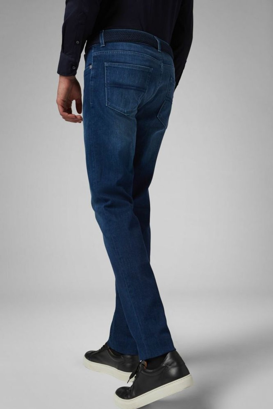 Homme boggi milano Pantalons | Jean Denim Stretch Moyen Bleu