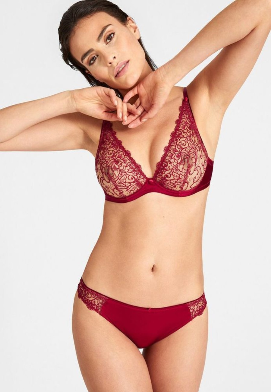 Femme aubade Soutien-Gorges | Soutien-Gorge Triangle Avec Armatures Karl Lagerfeld X Aubade Rouge