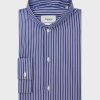 Homme figaret Chemises | Chemise Semi-Ajustee Rayee E Bleu