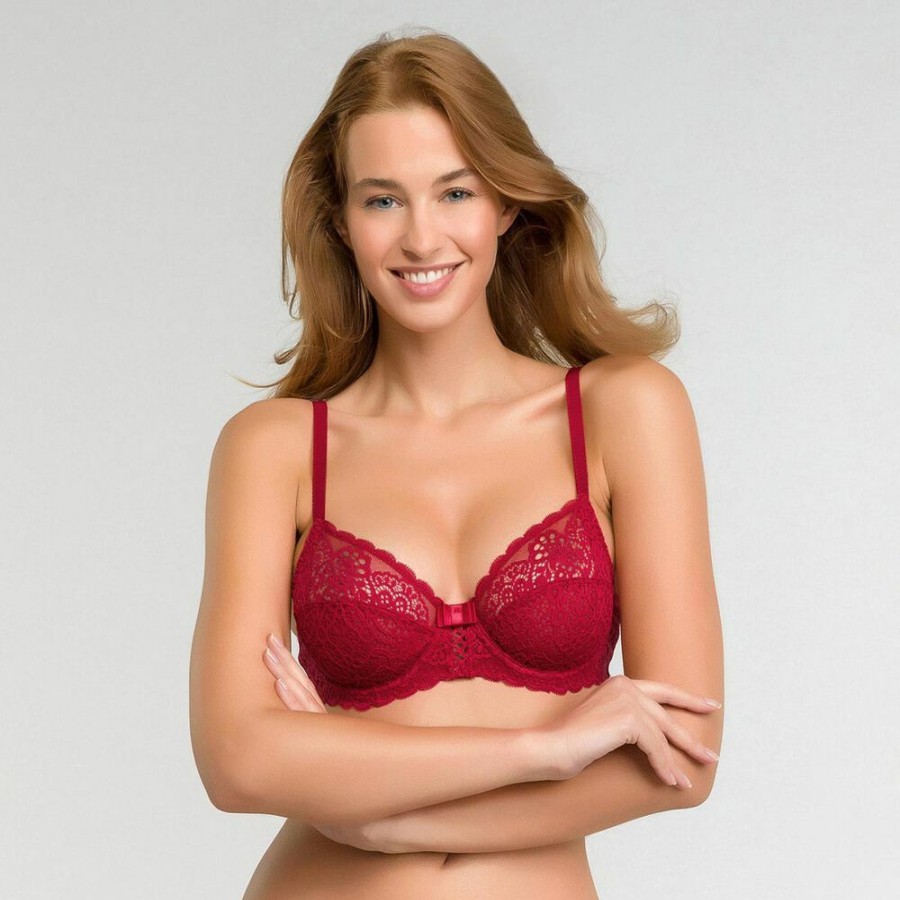 Femme dim Soutien-Gorges | Sublim Dentelle Soutien-Gorge Rouge