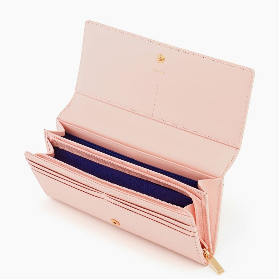 Femme le tanneur Portefeuilles | Compagnon Lise En Cuir Monogramme Rose