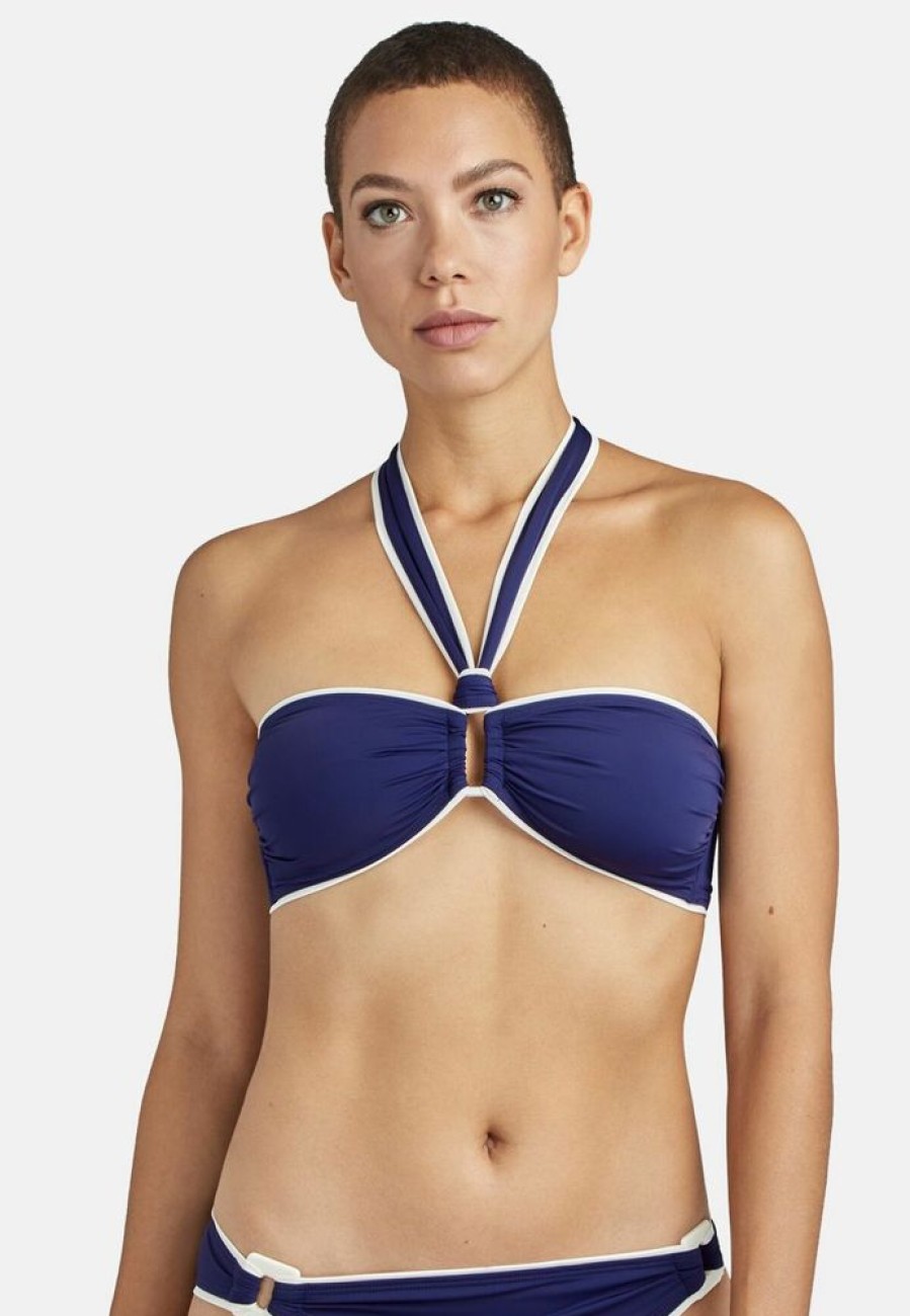 Femme aubade Soutien-Gorges | Haut De Maillot Bandeau La Baie Des Vagues Noir