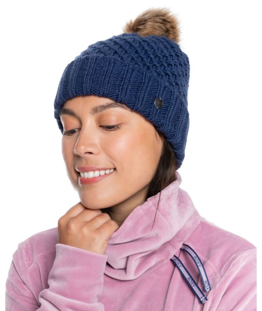 Femme roxy Casquettes, Chapeaux & Bonnets | Erjha03870-Bte0 - Blizzard Beanie Bleu